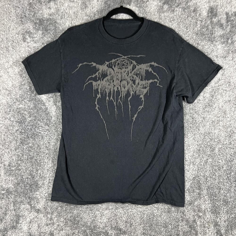 True Norwegian Black Metal Shirt Mens M Black Graphic Logo Cotton Crew Neck